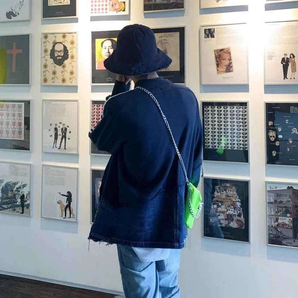 Luxury Striped Tassel Casual Denim Jacket