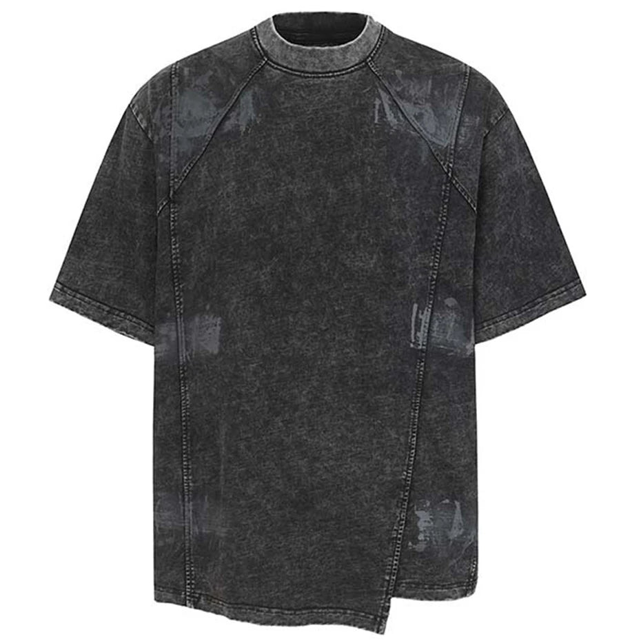 Irregular Patchwork Streetwear Oversized T-shirts
