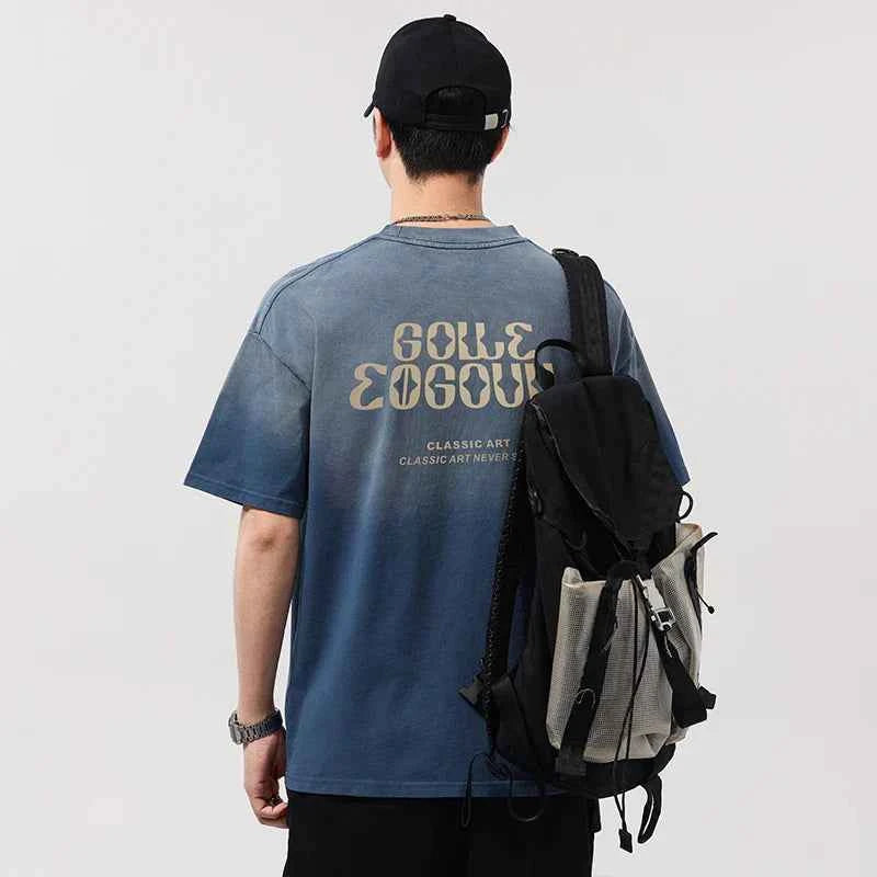 Vintage Oversize Gradient Wash Hip T-Shirt