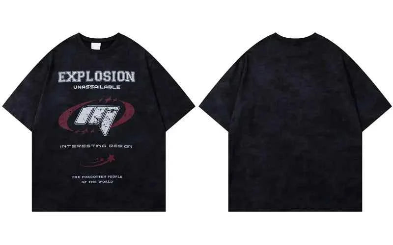 Grunge Cool Punk Graphic Cotton Oversized T-Shirt