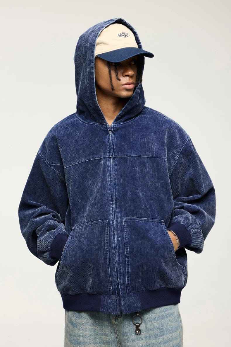 Zip Up Hoodie Washed