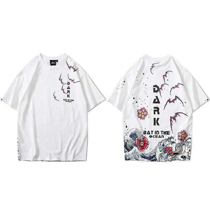 Streetwear Great Wave Japanese Cotton Summer T-Shirt