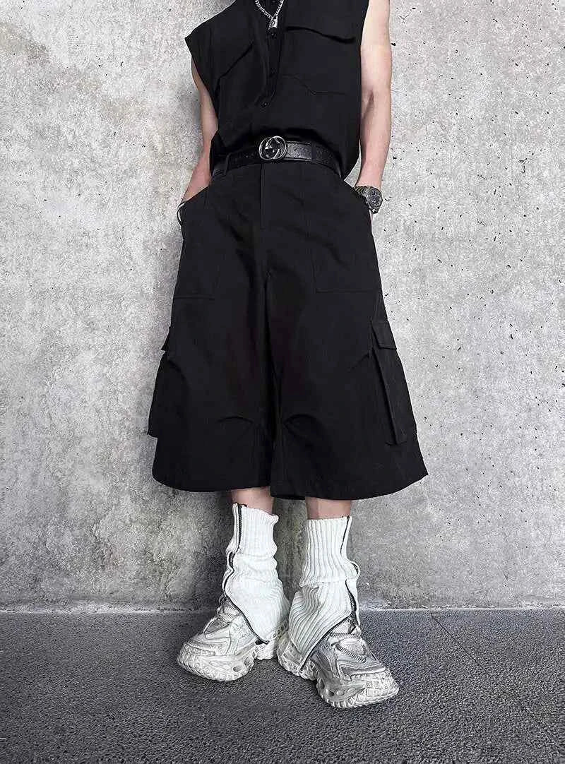 High Quality Solid Color Pockets Jorts