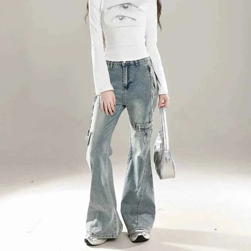 Women’s Bow Patchwork Baggy Jeans