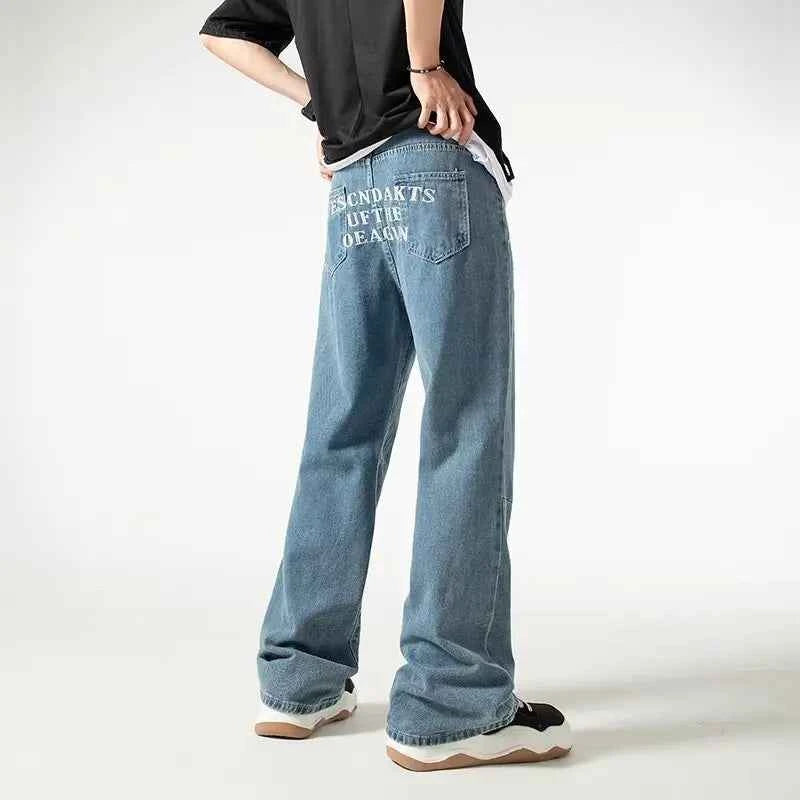 Luxury Dragon Embroidery Summer Straight Jeans