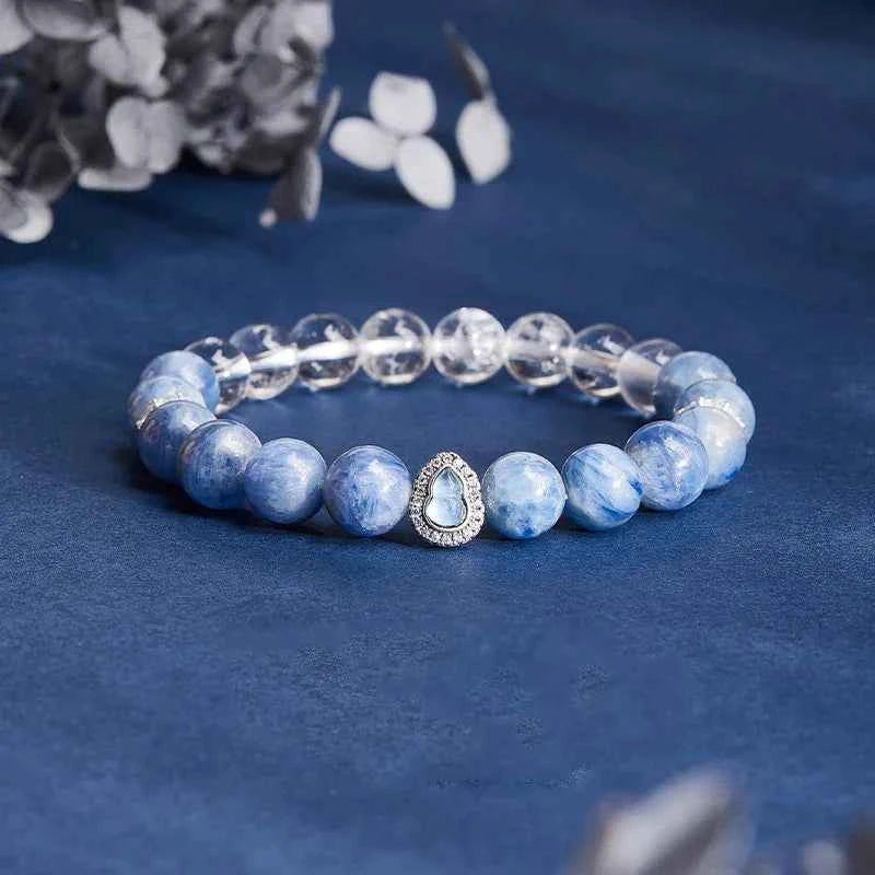 Exquisite Crystal Blue Bead Bracelet
