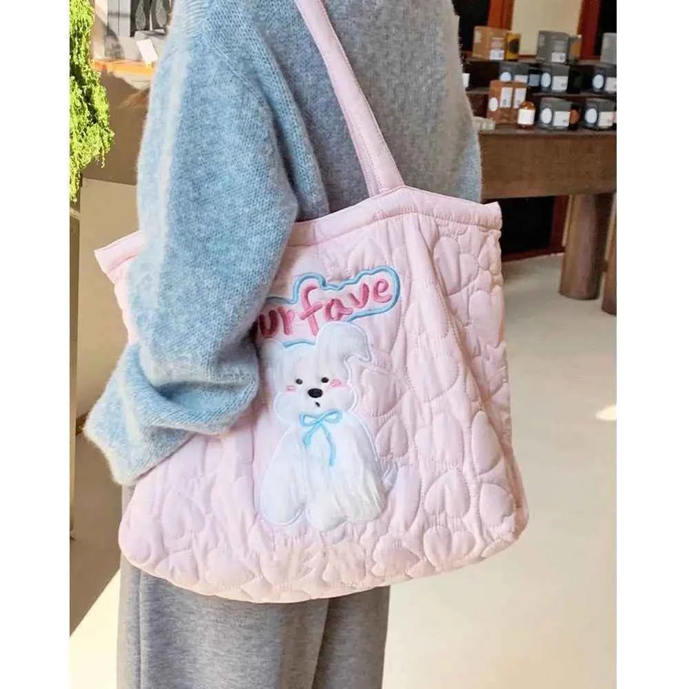 Y2K Large Capacity Embroidered Tote Bag