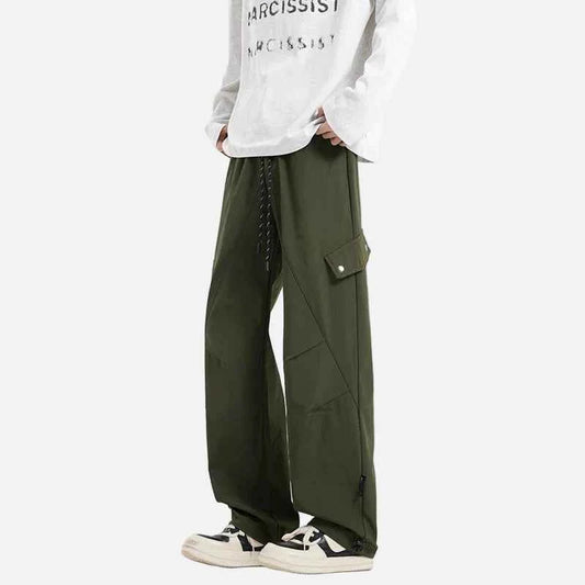 Durable Y2K Elastic Waist Casual Cargo Pants