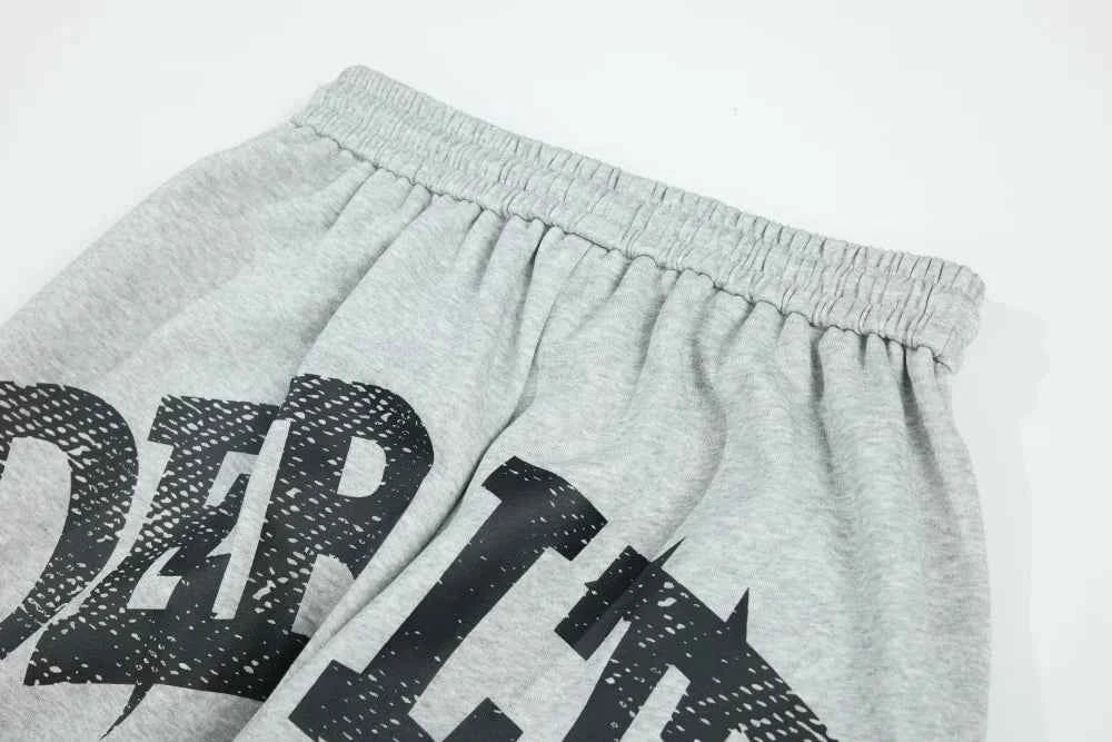Elastic Waist Wide Leg Letter Print Sweatpants