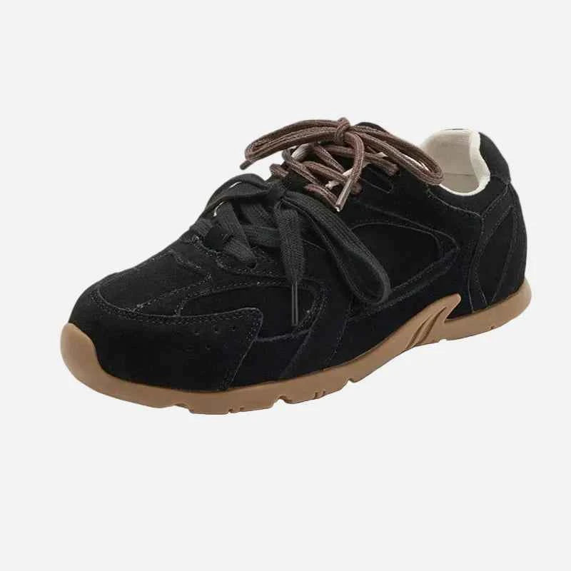Retro Lace-Up Genuine Sneakers