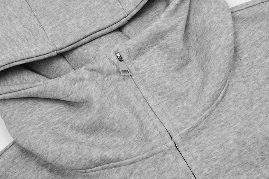 Zip Up Hoodie Curved Seam