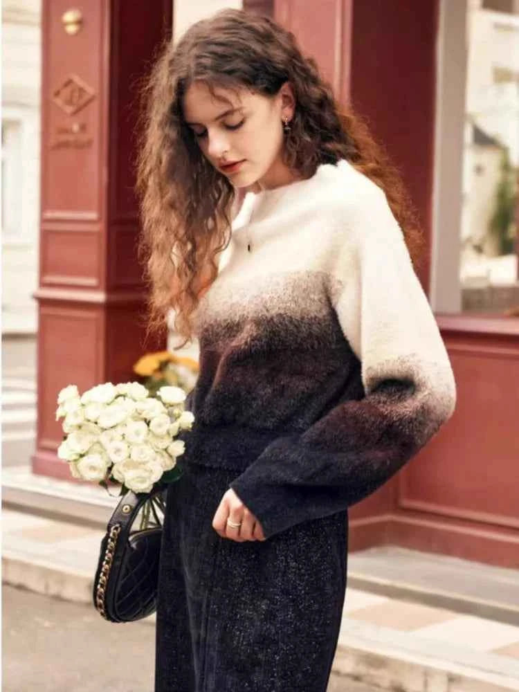 Soft Cozy Knitted Slash Neck Sweater