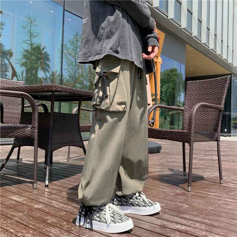 Versatile Streetwear Wide Leg Cargo Pants