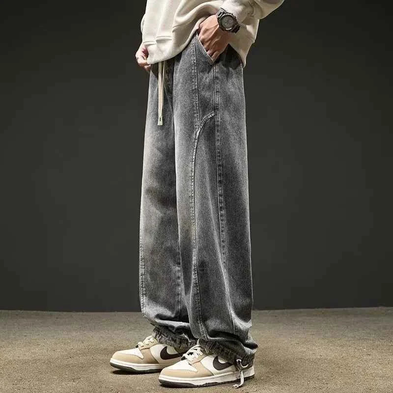 Streetwear Cool Autumn High Street Wide Leg Jeans