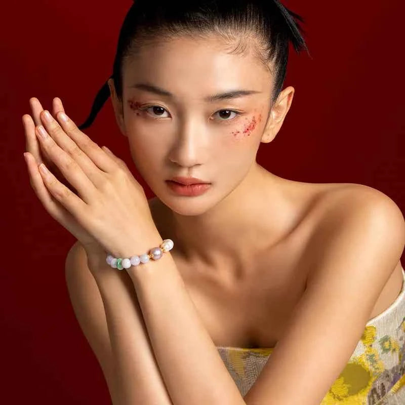 Beaded Freshwater Silver Pearl Bracelet