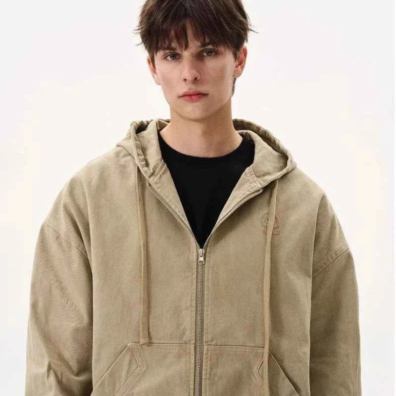 Men Japanese Embroidered Hooded Sweatshirt