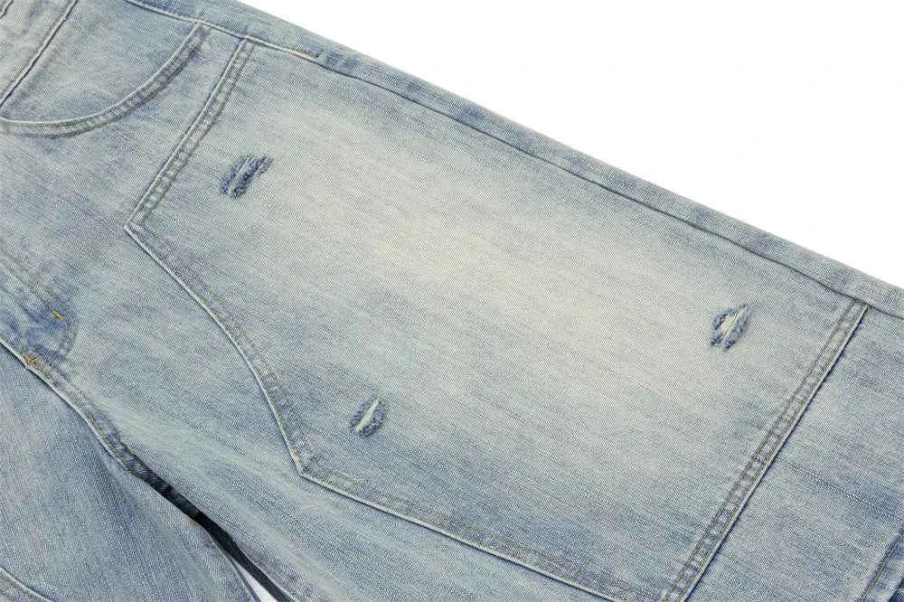 Streetwear Distressed Loose Wide Leg Denim Short