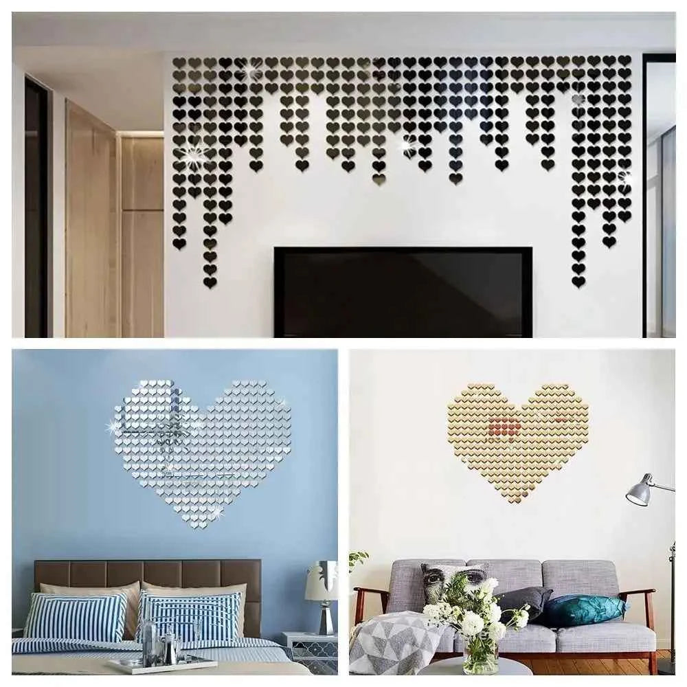 100 Pieces Shaped Small Mirrors