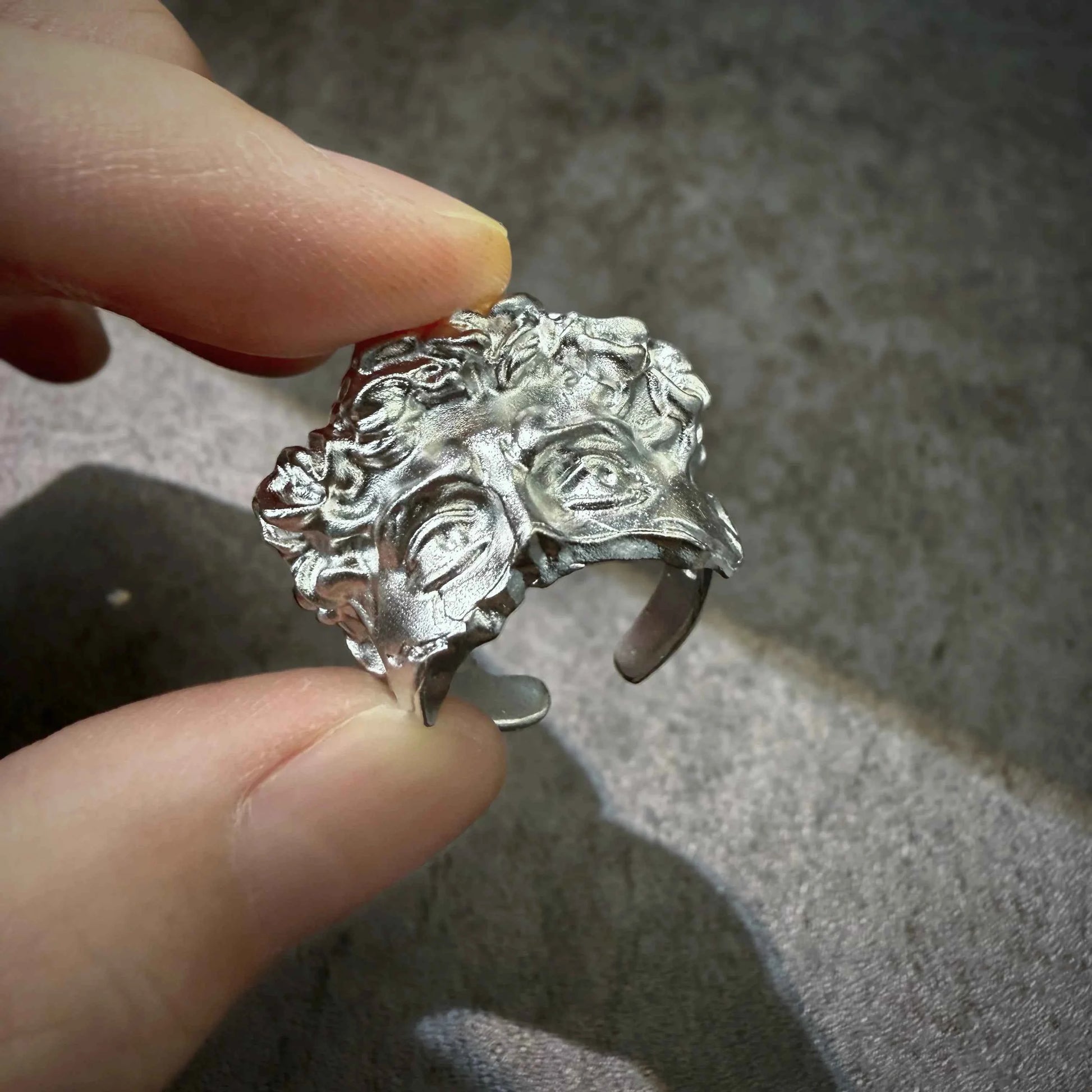 Adjustable Retro Gothic Copper Ring
