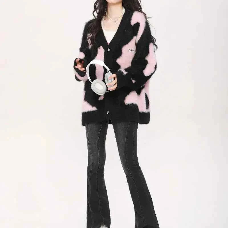 Women Cool Cozy Oversized Knitted Cardigan