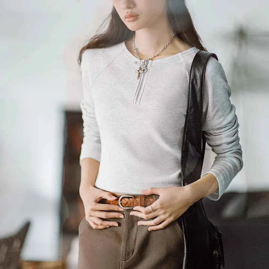 Cozy Waffle Long Sleeve T-Shirt