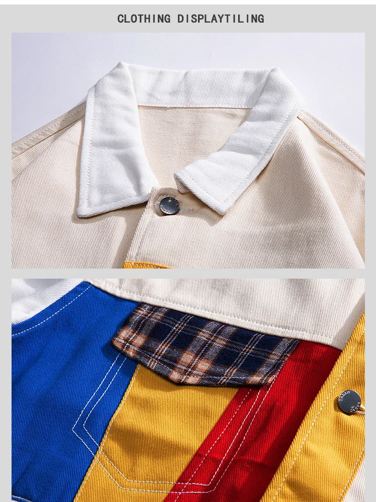 Color Block Multi Patchwork Jacket
