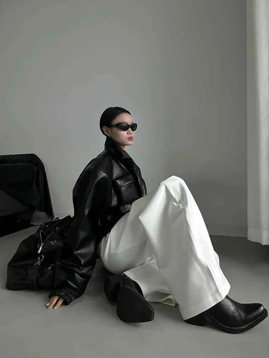 Durable Slim Fit Chic White Cool Pants