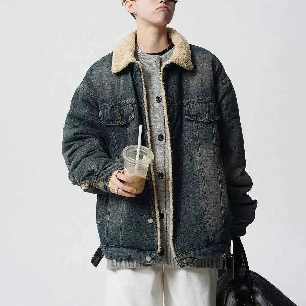 High Quality Thickened Cotton Denim Jacket