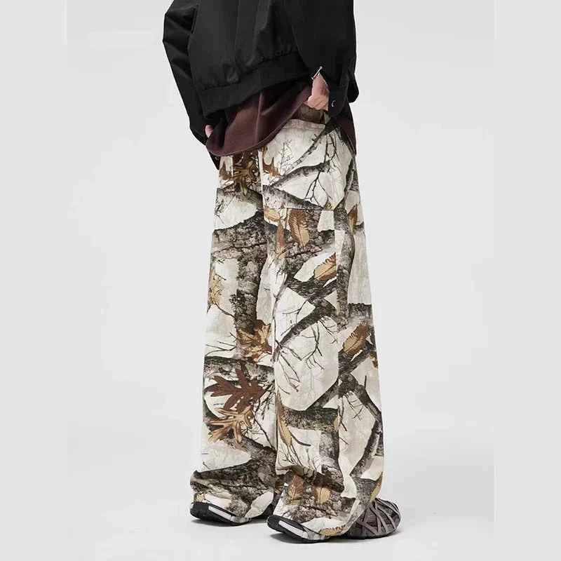 White Cargo Oversize Denim Trousers Jeans