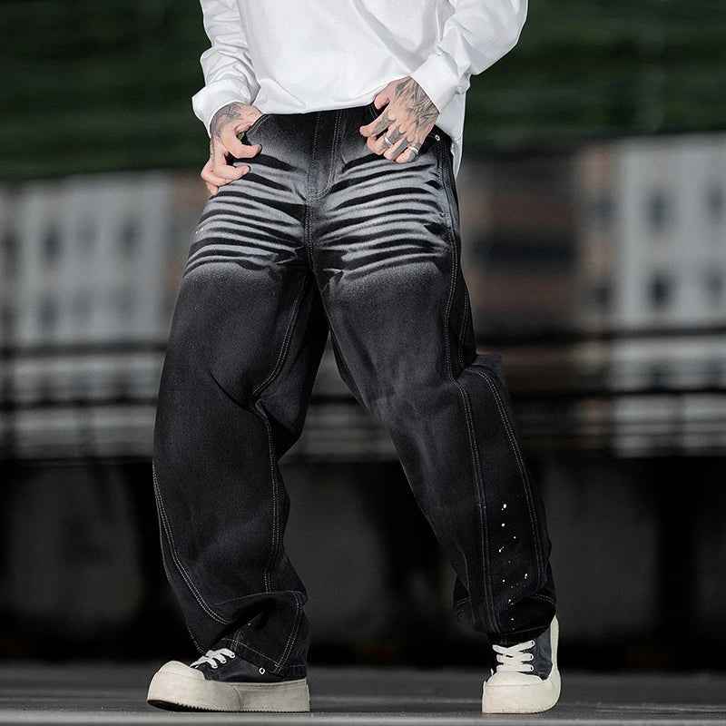 Trendy American Style High Street Graffiti Jeans