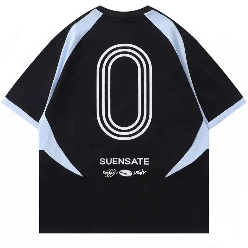 Breathable Graphic Print Racing Sports Cotton T-Shirt