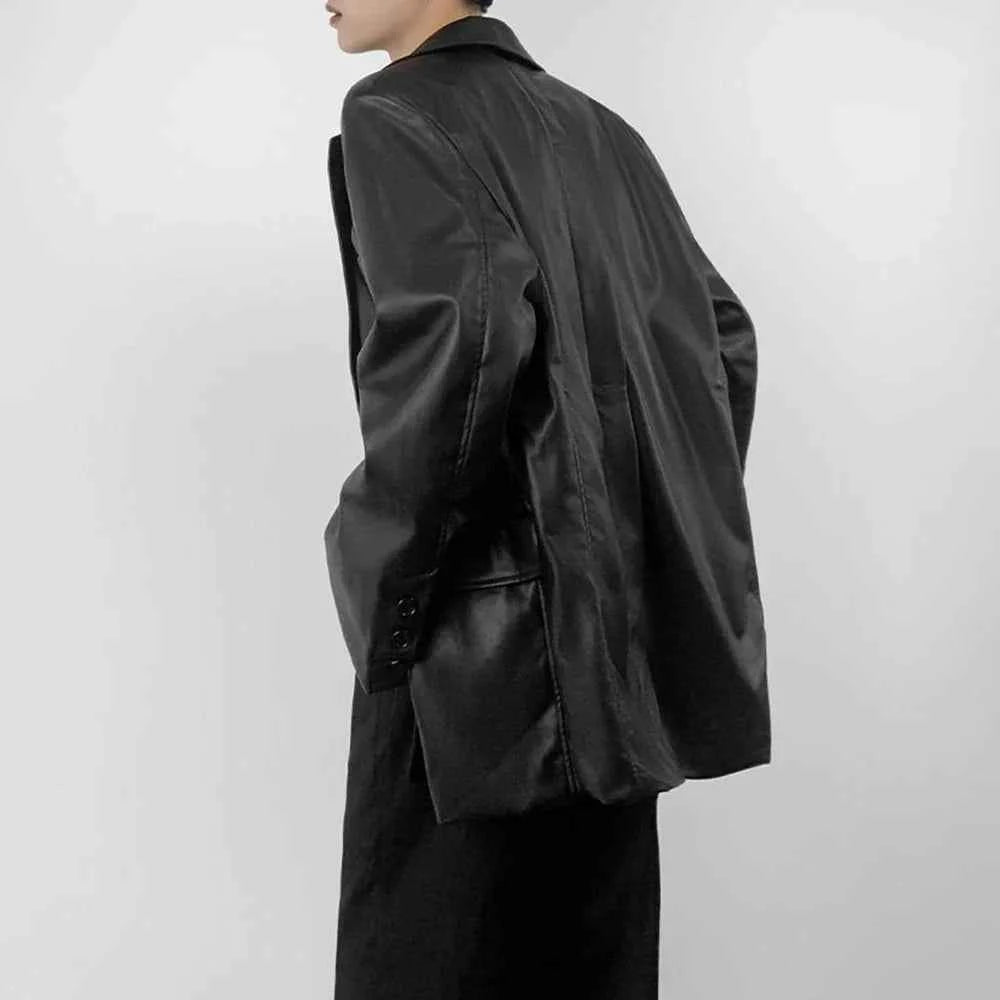 Men Youthful Grunge Moto PU Leather Jacket