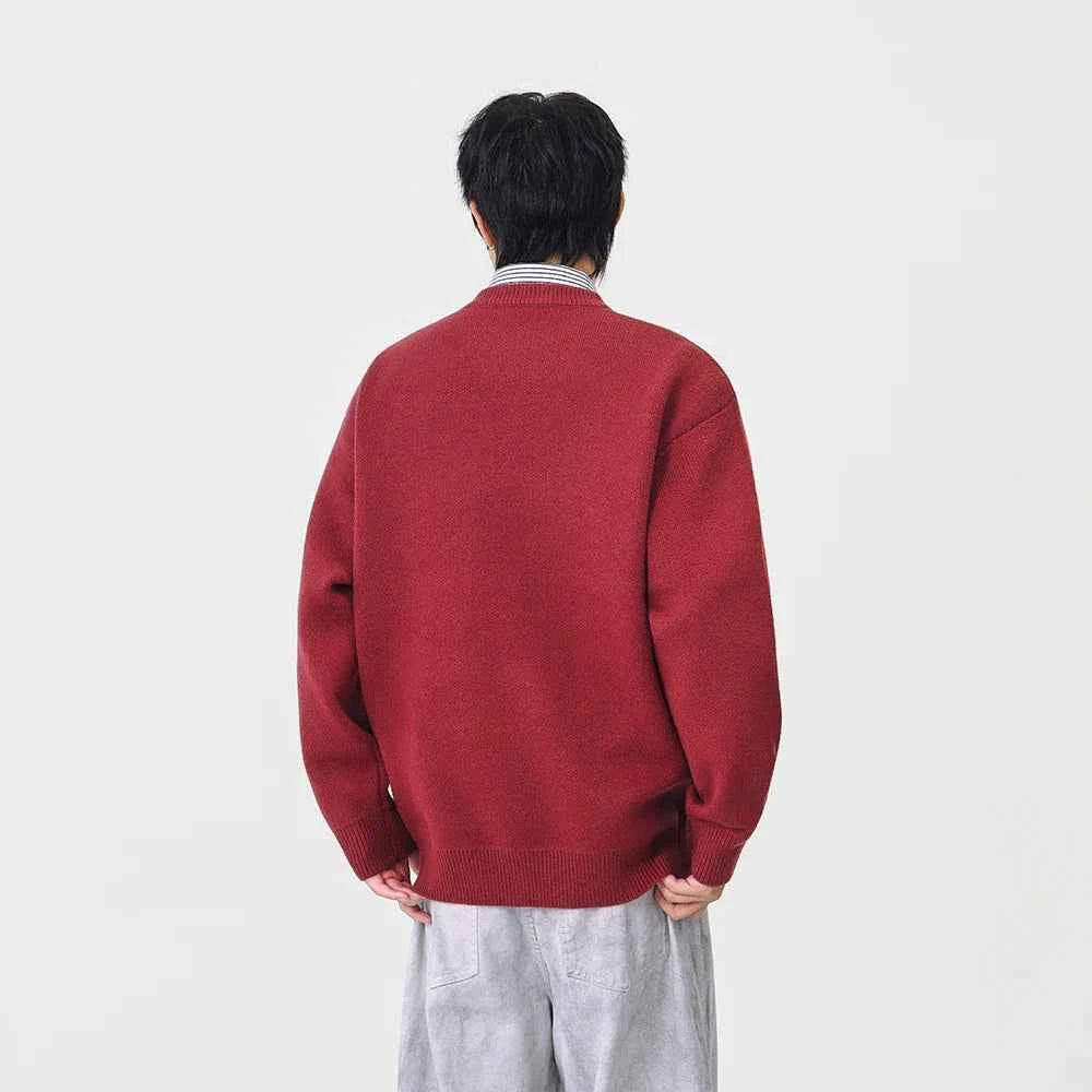 Cozy Horse Print Crew Neck Classic Sweater