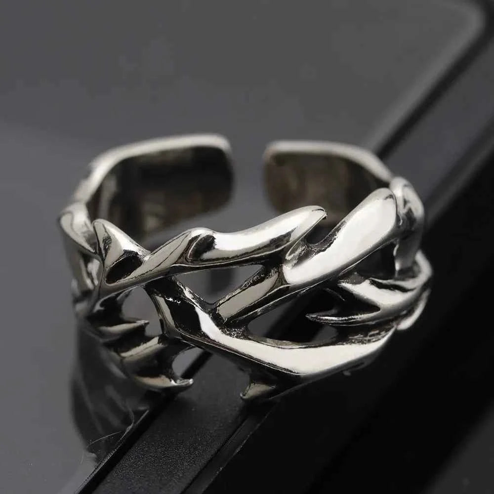 Thorns Stainless Steel Irregularity Gothic Ring