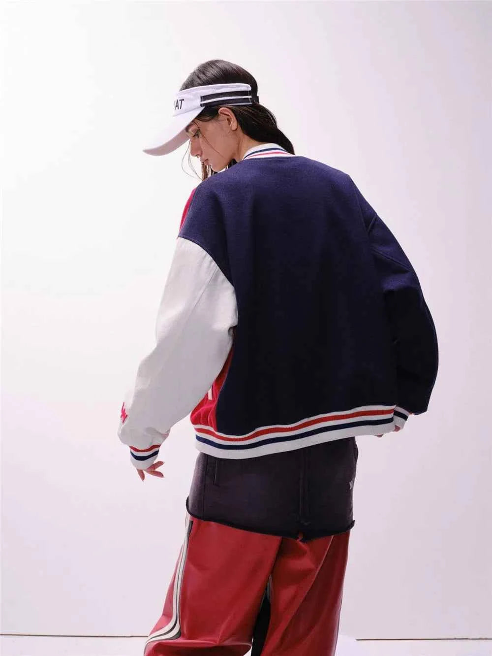 Y2K Embroidered Patchwork Baseball Varsity Jacket