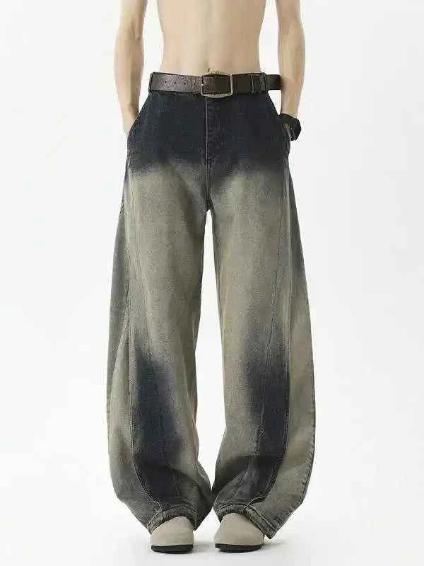 Blue Casual High Waisted Wide Legg Jeans