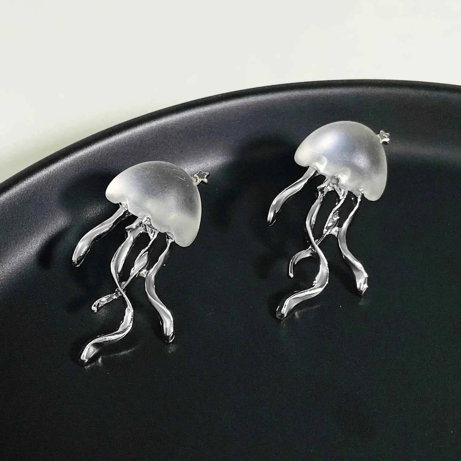 Deep Sea Jellyfish Crystal Earrings