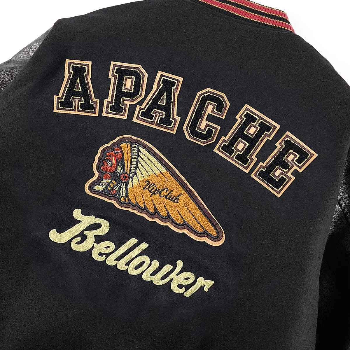 Y2K Patchwork Embroidered Leather Sleeve Varsity Jaket