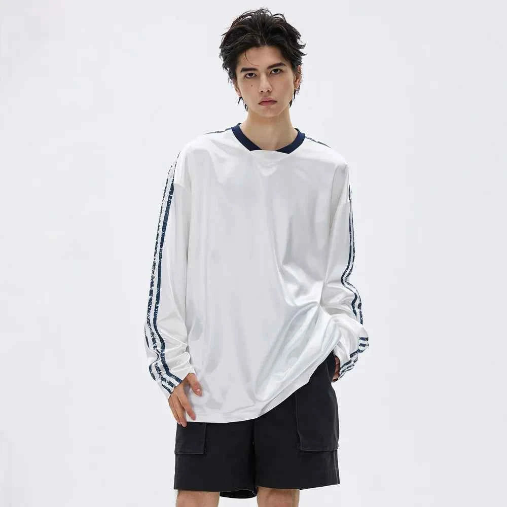 Durable Vintage Hip Hop Stripe Long Sleeve T-Shirt