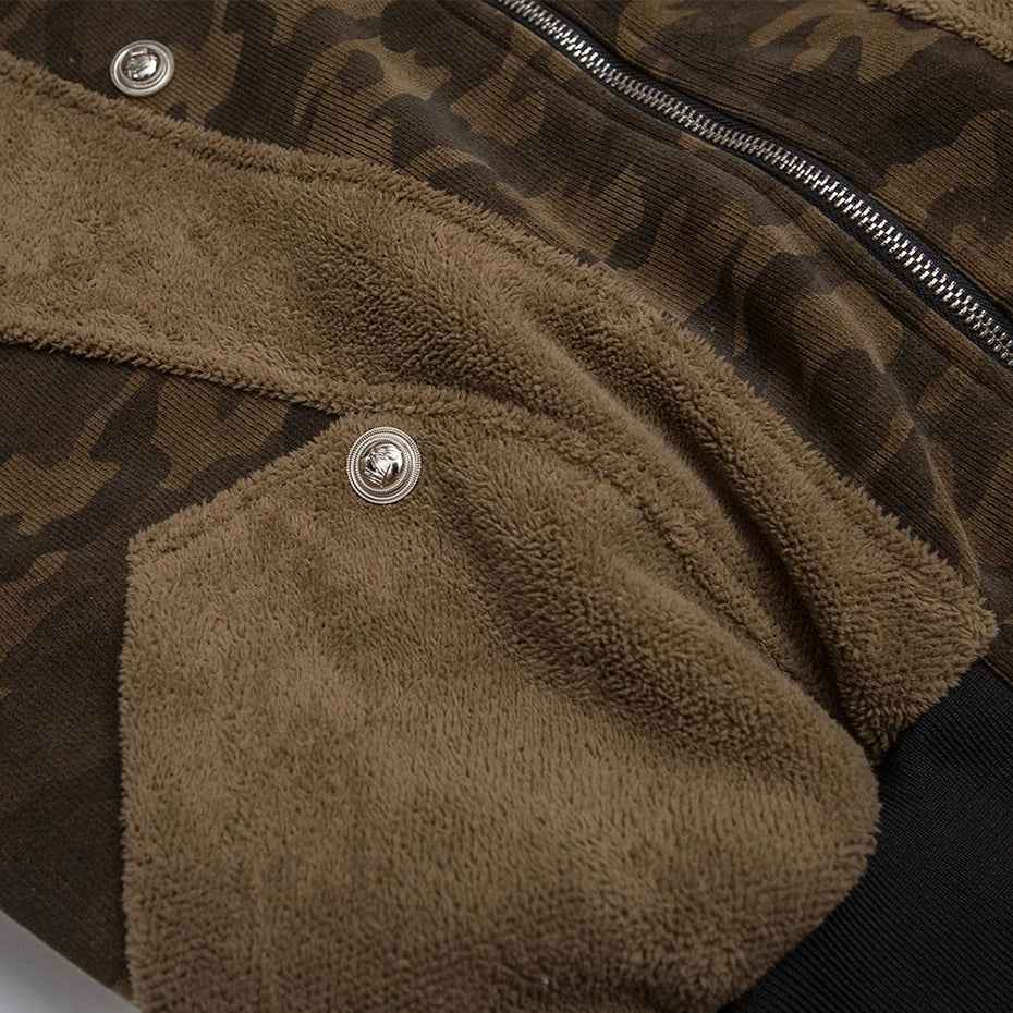 Winter Camouflage Fox Fur Collar Parkas Jacket