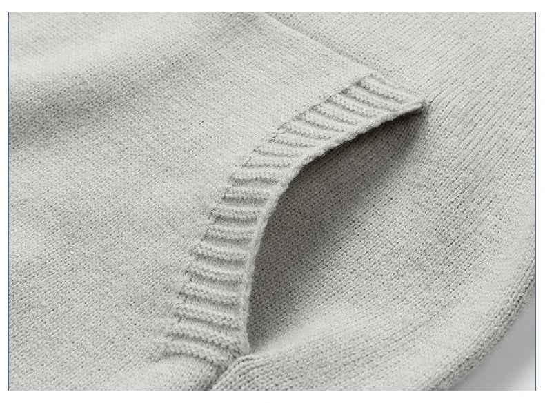 Stylish Hip Hop Button Design Knit Hoodie