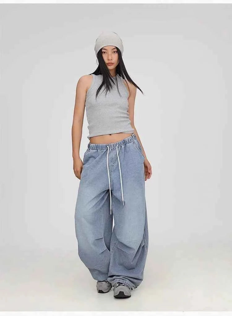 Blue Loose Hip Hop Dance Pants