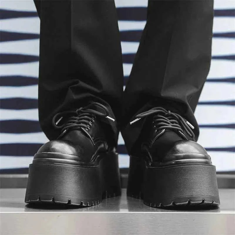Trendy Big Head Leather Casual Shoes