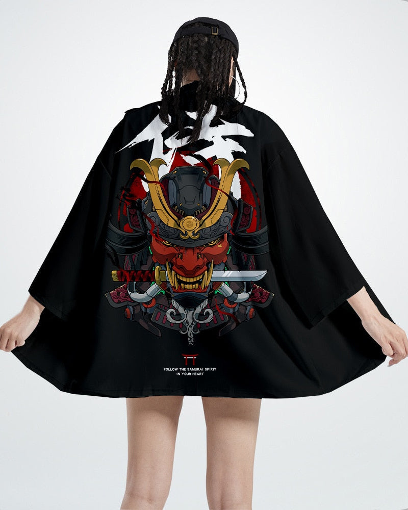 Demon Samurai Warrior Kimono Shirt