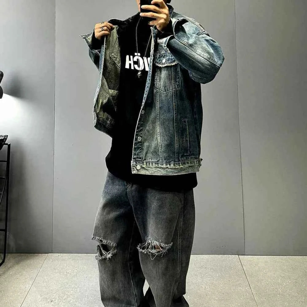 High End Yellow Mud Dyed Denim Jacket