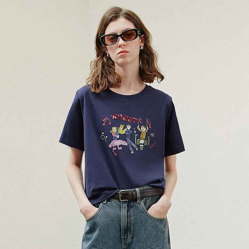 Stylish Spring Short Sleeve Womens T-Shirt