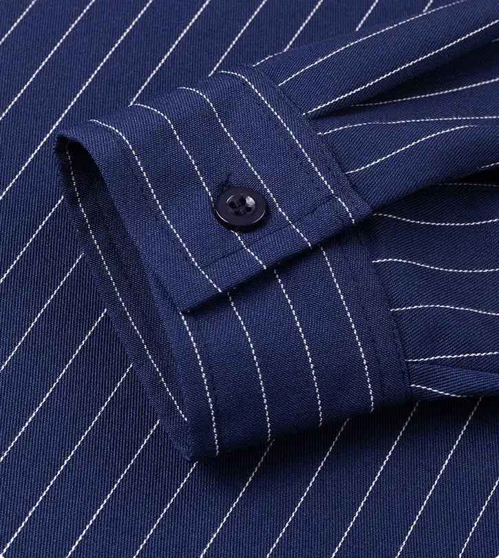 Stylish Striped Pocket Designer Long Sleeve Shirt