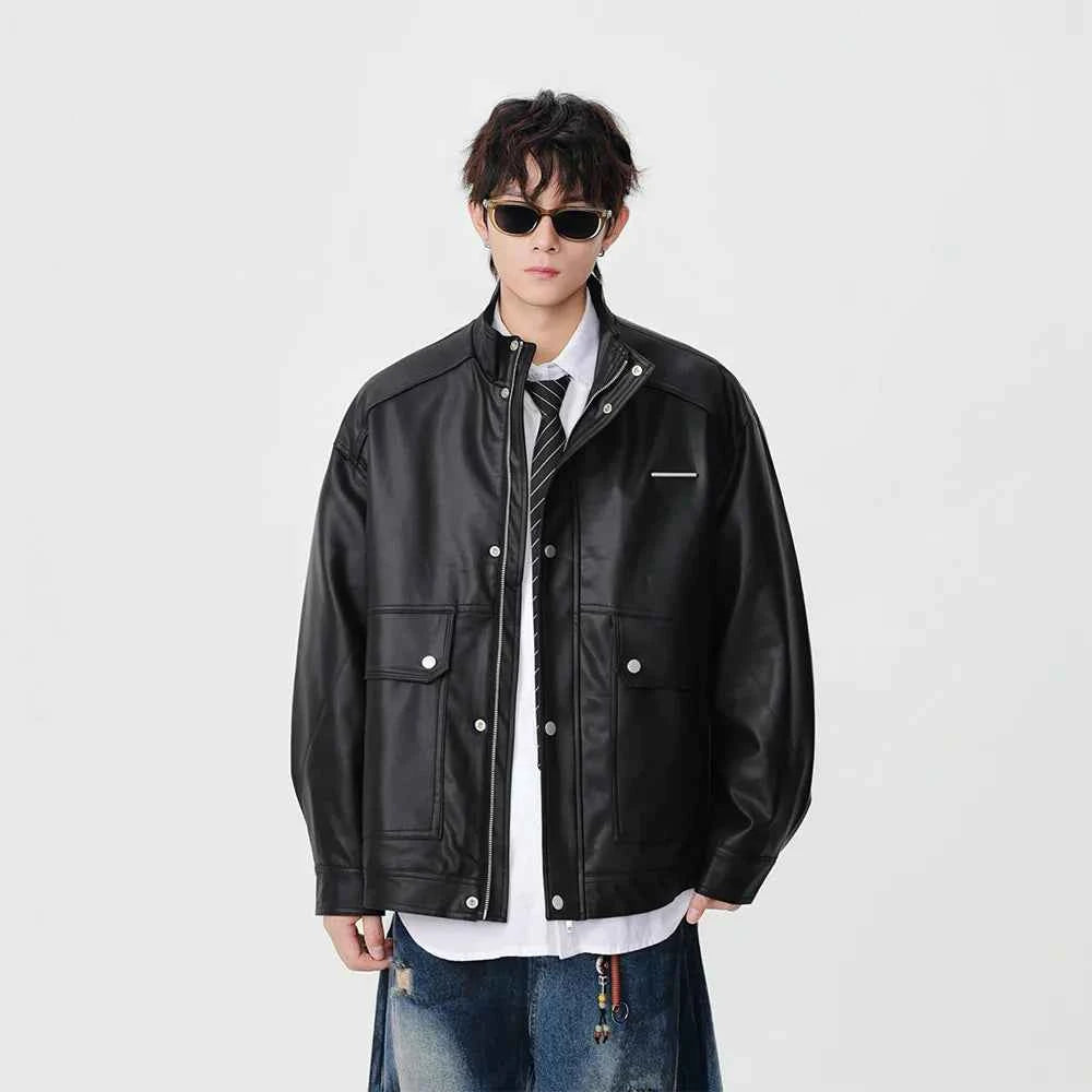 Durable Winter Faux Leather Classic Jacket