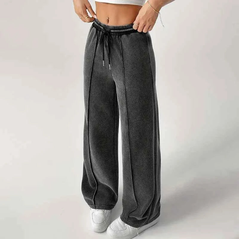 Stylish Y2K Drawstring Wide Leg Sweatpants
