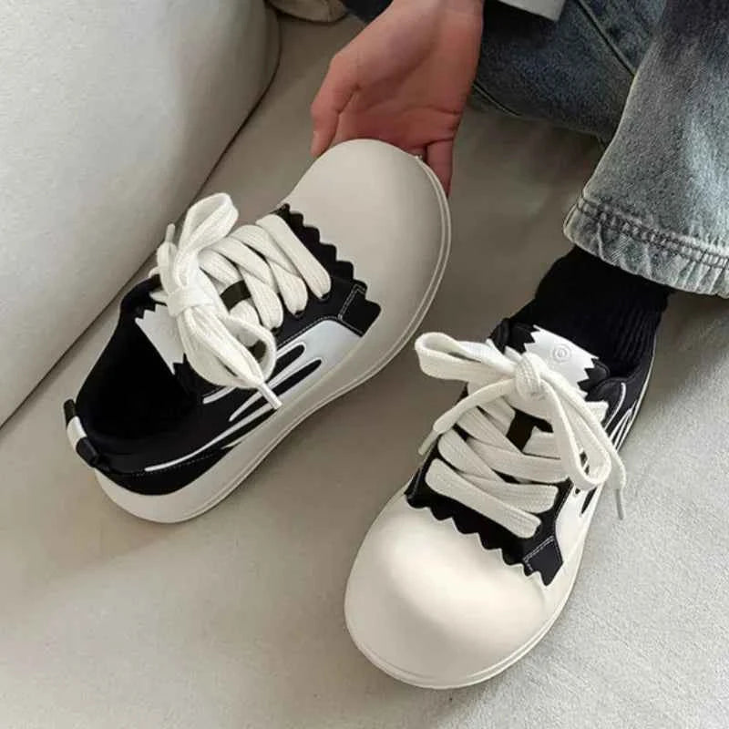 Chunky Heel Mixed Color Sneaker